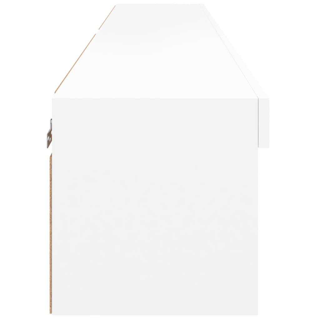 tv-borde 2 stk. med LED-lys 80x30x30 cm hvid