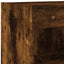 tv-bord med LED-lys 80x30x30 cm røget egetræsfarve