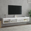 tv-borde 2 stk. med LED-lys 100x30x30 cm hvid