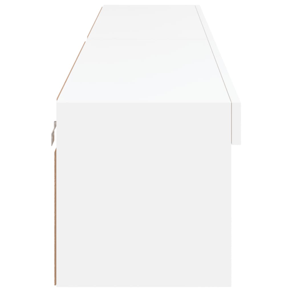 tv-borde 2 stk. med LED-lys 100x30x30 cm hvid