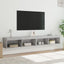 tv-borde 2 stk. med LED-lys 100x30x30 cm betongrå