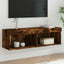 tv-bord med LED-lys 100x30x30 cm røget egetræsfarve