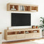 væghængte tv-borde 2 stk. med LED-lys 80x30x40 cm sonoma-eg