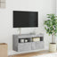 væghængt tv-bord med LED-lys 80x30x40 cm betongrå