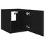 væghængte tv-borde 2 stk. med LED-lys 30,5x35x30 cm sort