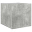 væghængt tv-bord med LED-lys 30,5x35x30 cm betongrå