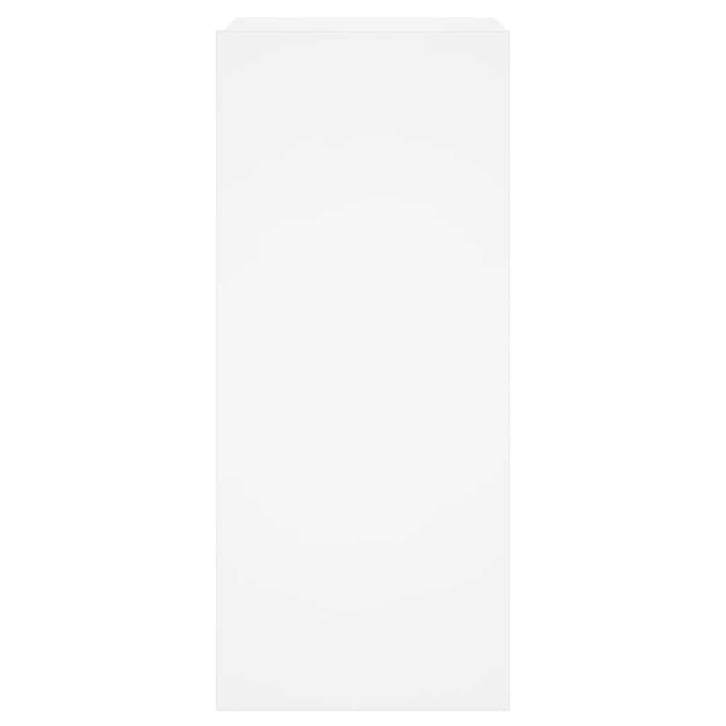 væghængt tv-bord med LED-lys 30,5x35x70 hvid