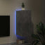 væghængt tv-bord med LED-lys 30,5x35x70 cm betongrå