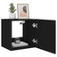 væghængte tv-borde 2 stk. med LED-lys 40,5x35x40 cm sort