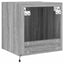væghængt tv-bord med LED-lys 40,5x35x40 cm grå sonoma-eg