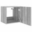 væghængte tv-borde 2 stk. LED-lys 40,5x35x40 cm grå sonoma-eg