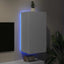 væghængt tv-bord med LED-lys 40,5x35x80 cm hvid