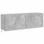 væghængte tv-borde 2 stk. med LED-lys 60x35x41 cm betongrå
