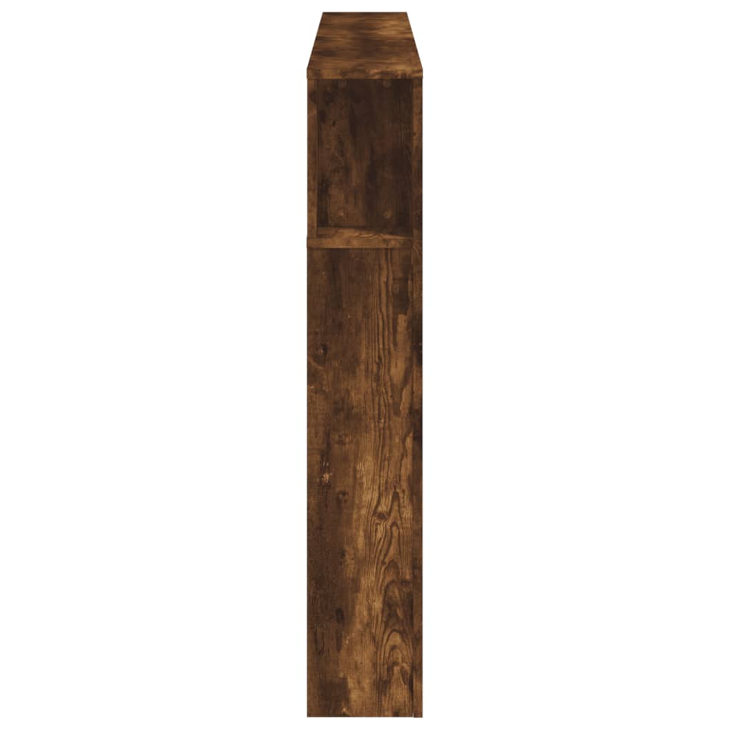 sengegavl m. LED-lys 160x18,5x103,5 cm konstrueret træ røget eg