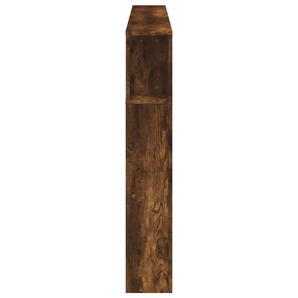 sengegavl m. LED-lys 180x18,5x103,5 cm konstrueret træ røget eg