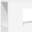 sengegavl med LED-lys 200x18,5x103,5 cm konstrueret træ hvid