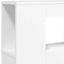 sengegavl med LED-lys 220x18,5x103,5 cm konstrueret træ hvid