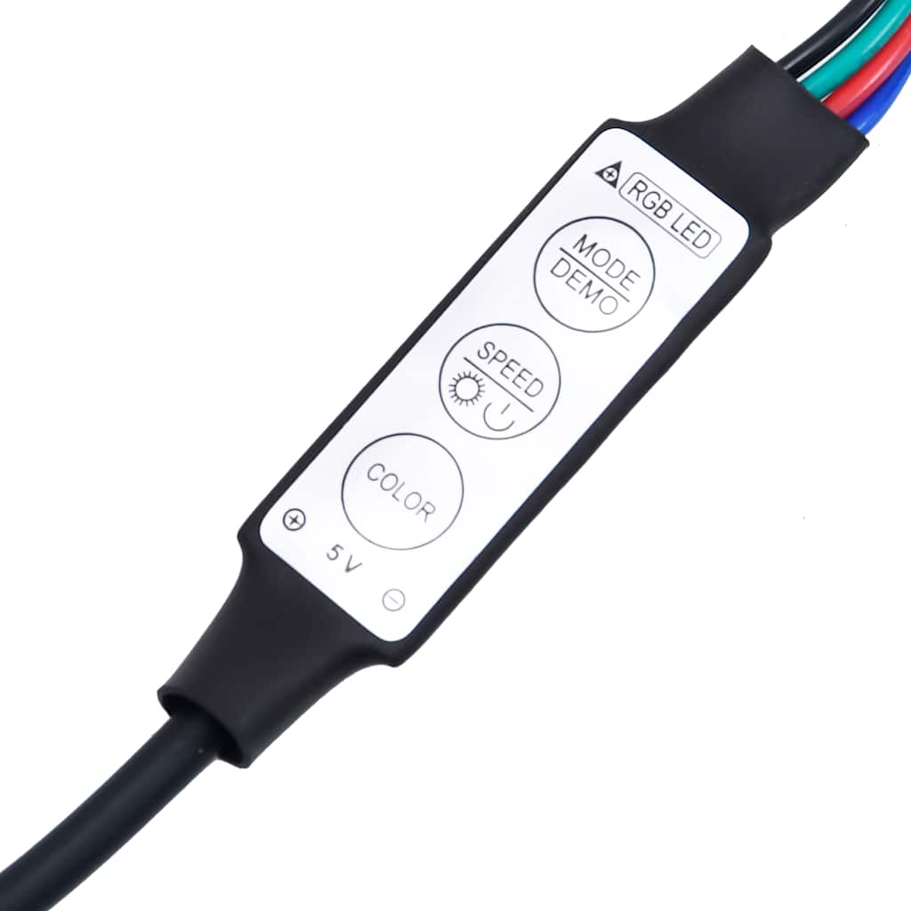 sengegavl 220x18,5x103,5 cm LED-lys konstrueret træ sonoma-eg