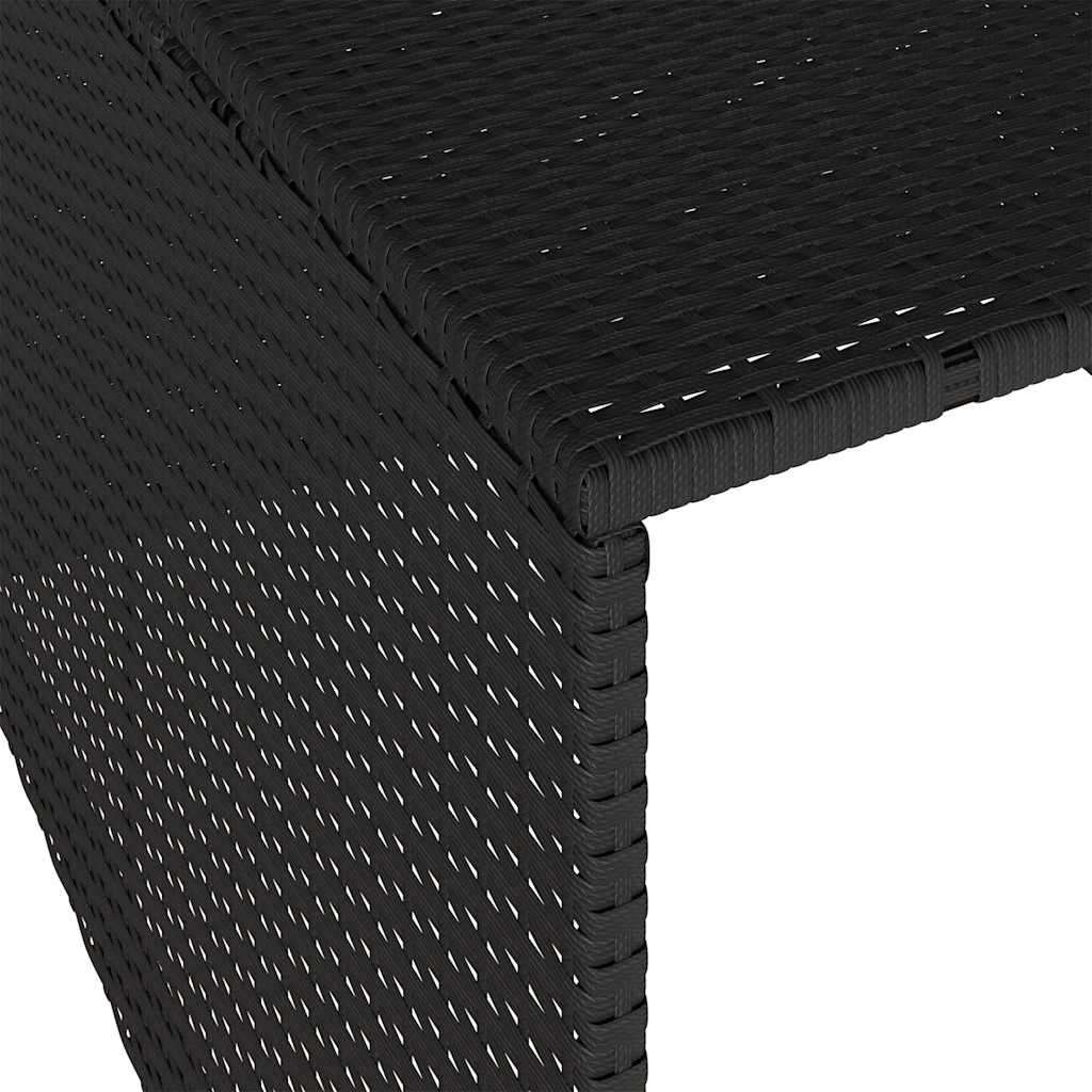 garage til robotplæneklipper 86x90x52/57 cm polyrattan sort