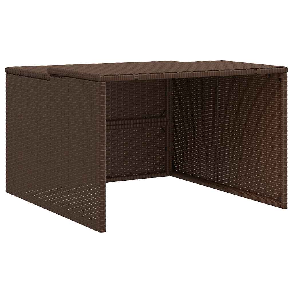garage til robotplæneklipper 86x90x52/57 cm polyrattan brun