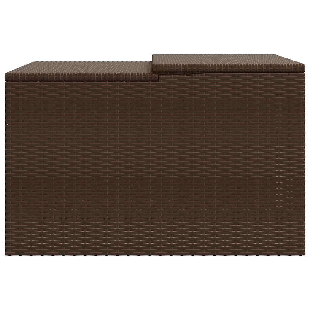 garage til robotplæneklipper 86x90x52/57 cm polyrattan brun