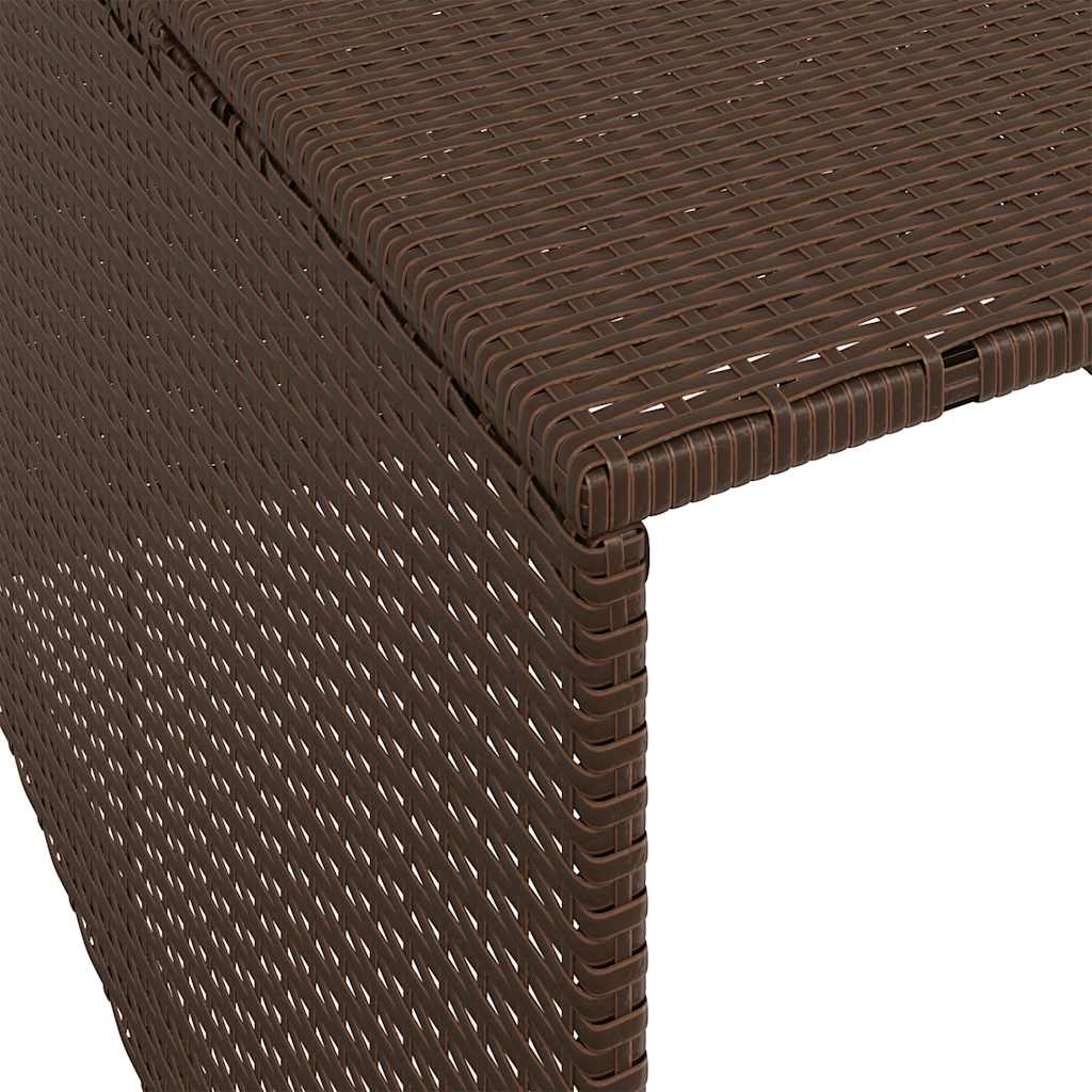 garage til robotplæneklipper 86x90x52/57 cm polyrattan brun