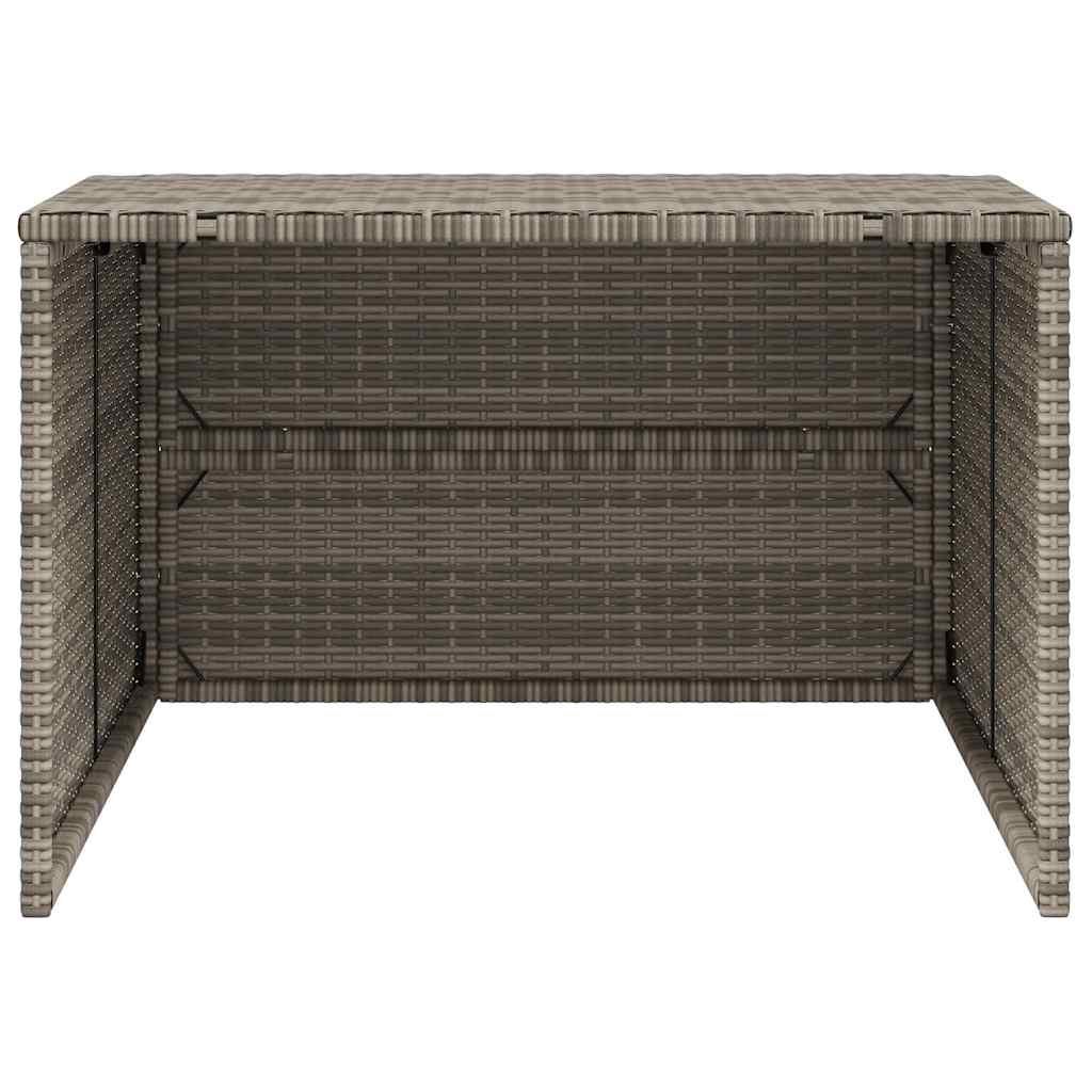 garage til robotplæneklipper 86x90x52/57 cm polyrattan grå