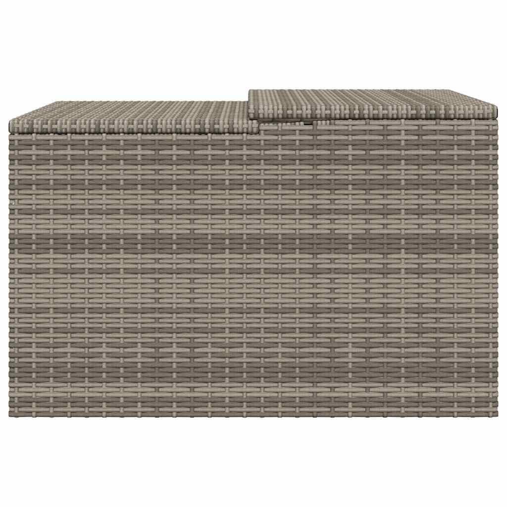 garage til robotplæneklipper 86x90x52/57 cm polyrattan grå