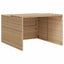 garage til robotplæneklipper 86x90x52/57 cm polyrattan beige