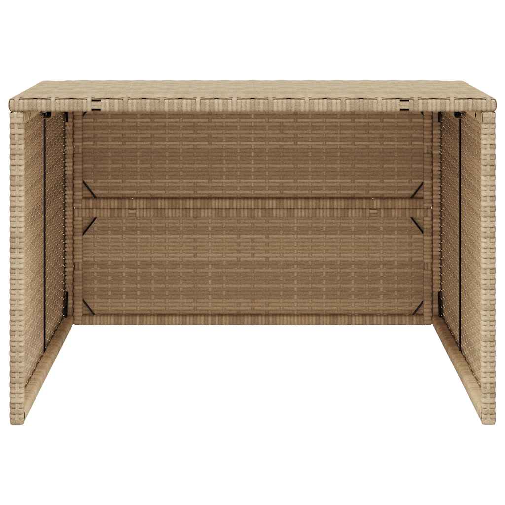 garage til robotplæneklipper 86x90x52/57 cm polyrattan beige