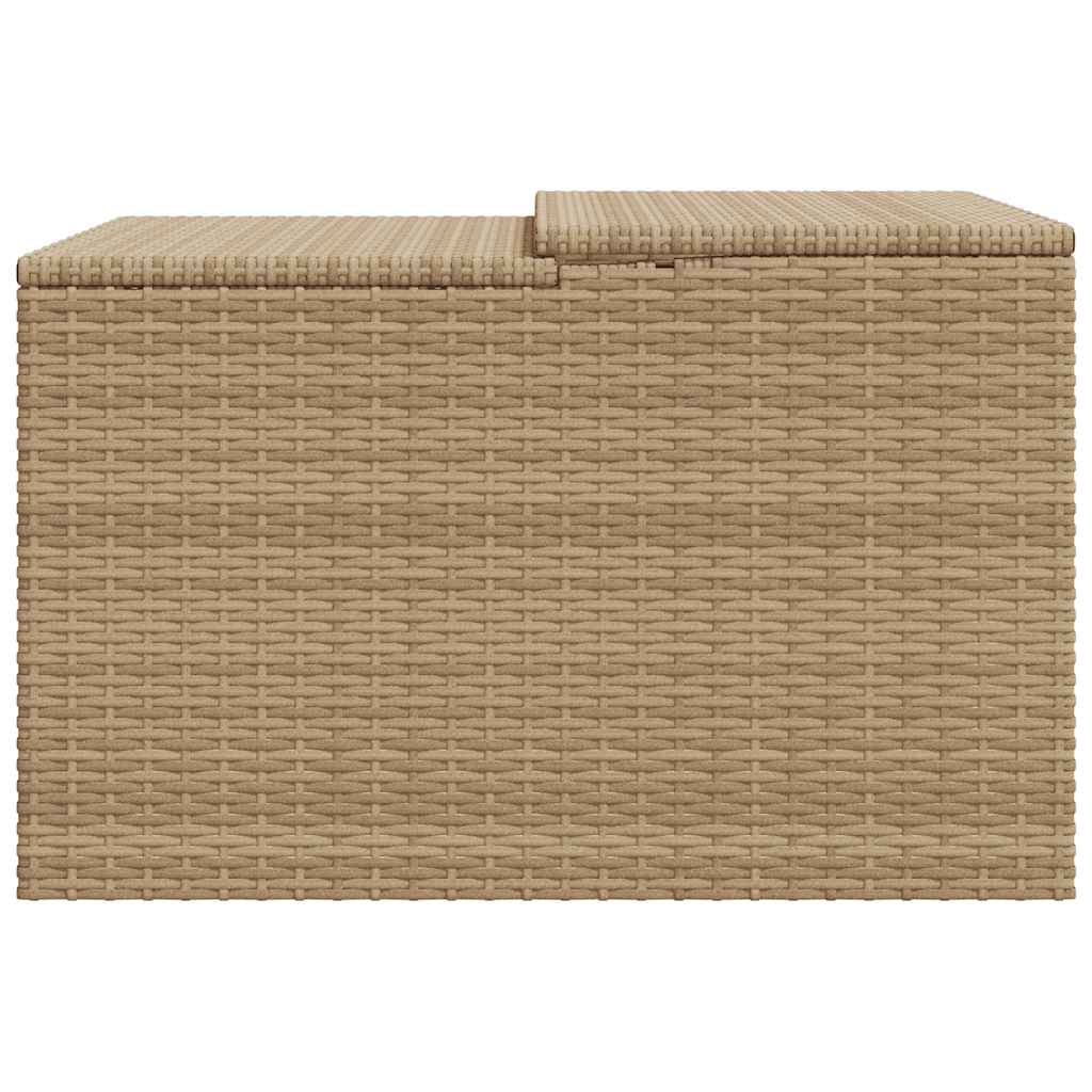 garage til robotplæneklipper 86x90x52/57 cm polyrattan beige