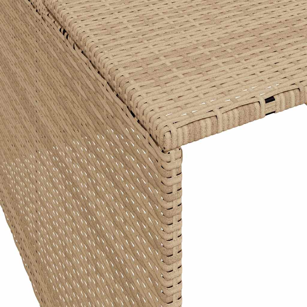 garage til robotplæneklipper 86x90x52/57 cm polyrattan beige