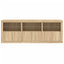 skænk med LED-lys 181,5x37x67 cm sonoma-eg
