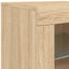 skænk med LED-lys 181,5x37x67 cm sonoma-eg