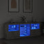 skænk med LED-lys 181,5x37x67 cm betongrå
