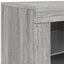skænk med LED-lys 123x37x67 cm grå sonoma-eg