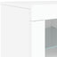 skænk med LED-lys 163x37x67 cm hvid