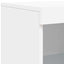 skænk med LED-lys 181,5x37x100 cm hvid