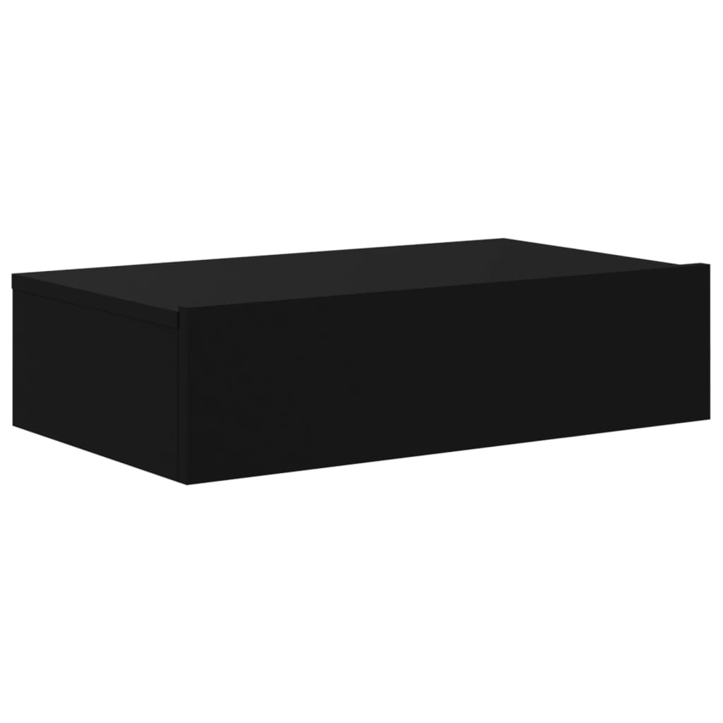 tv-bord med LED-lys 60x35x15,5 cm sort