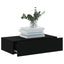 tv-bord med LED-lys 60x35x15,5 cm sort