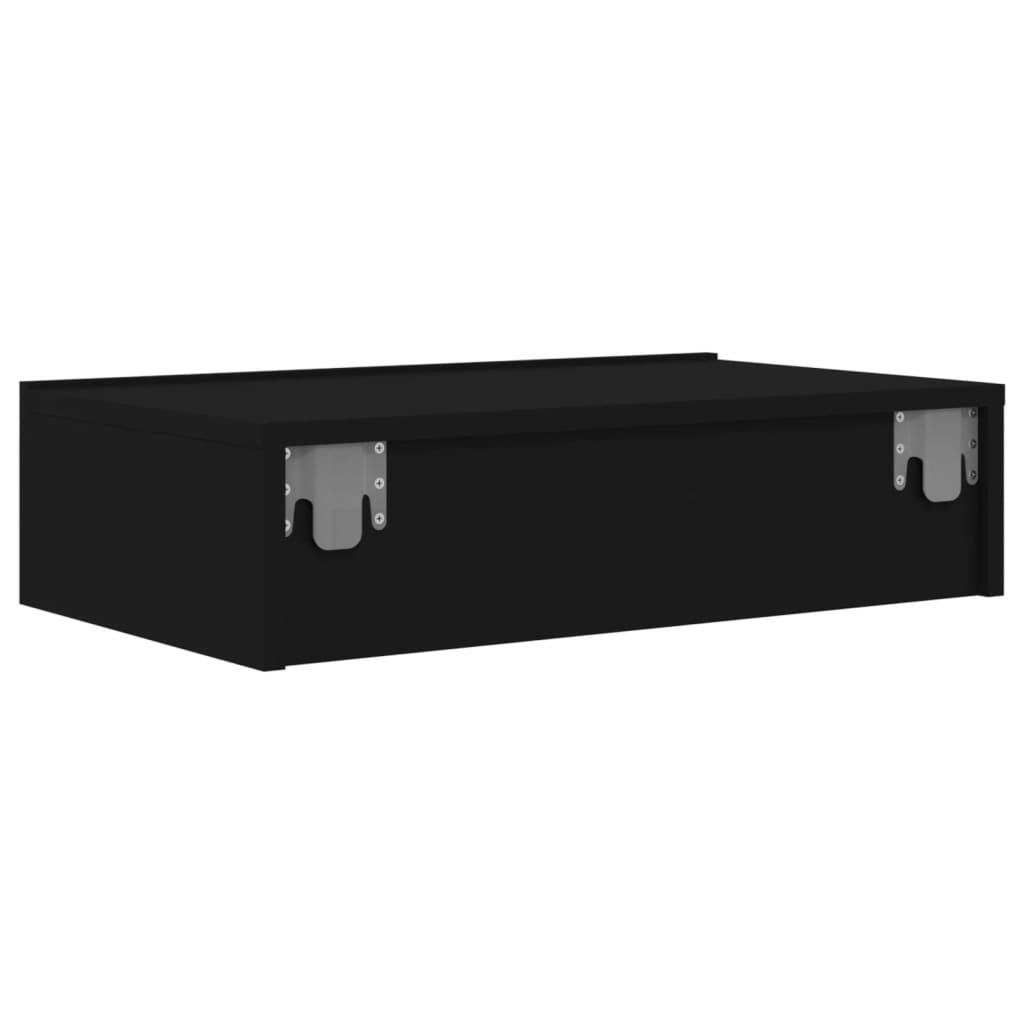 tv-bord med LED-lys 60x35x15,5 cm sort