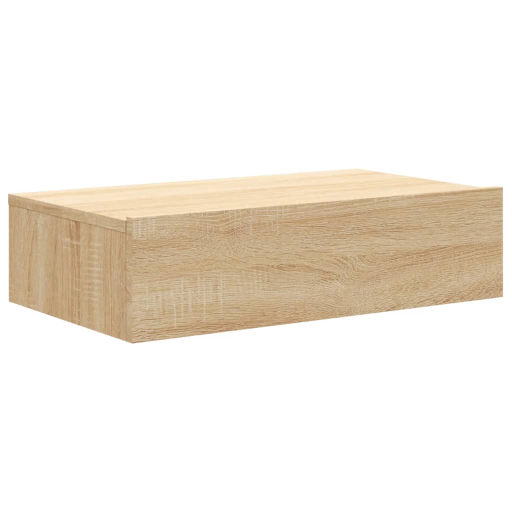 tv-bord med LED-lys 60x35x15,5 cm sonoma-eg