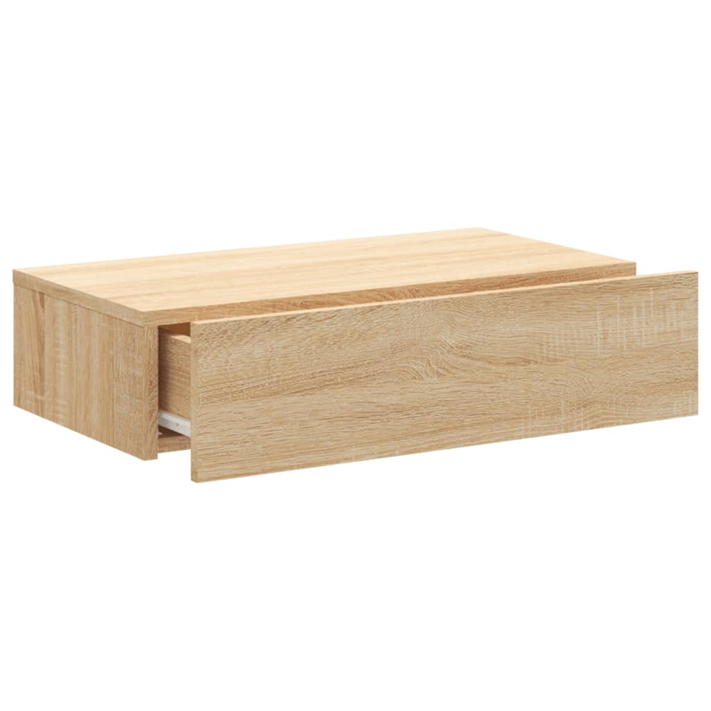 tv-bord med LED-lys 60x35x15,5 cm sonoma-eg