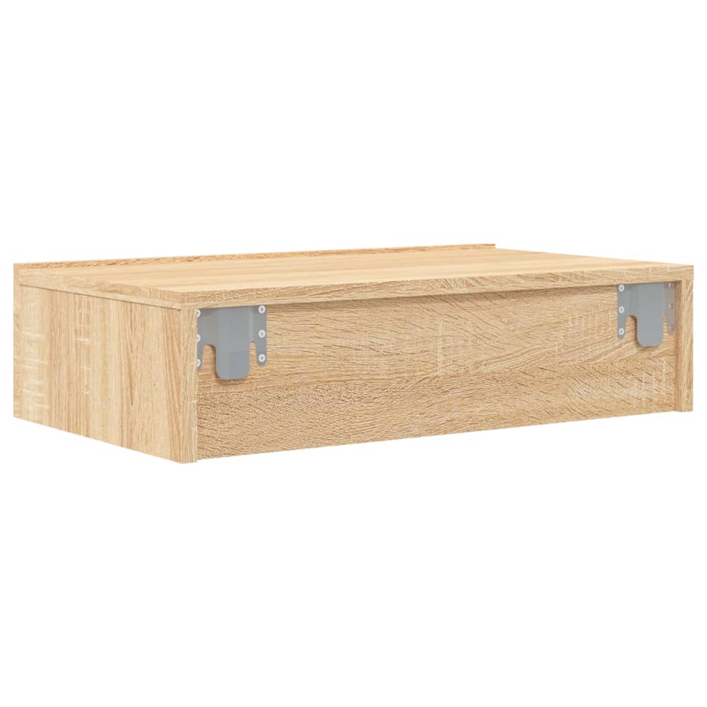 tv-bord med LED-lys 60x35x15,5 cm sonoma-eg
