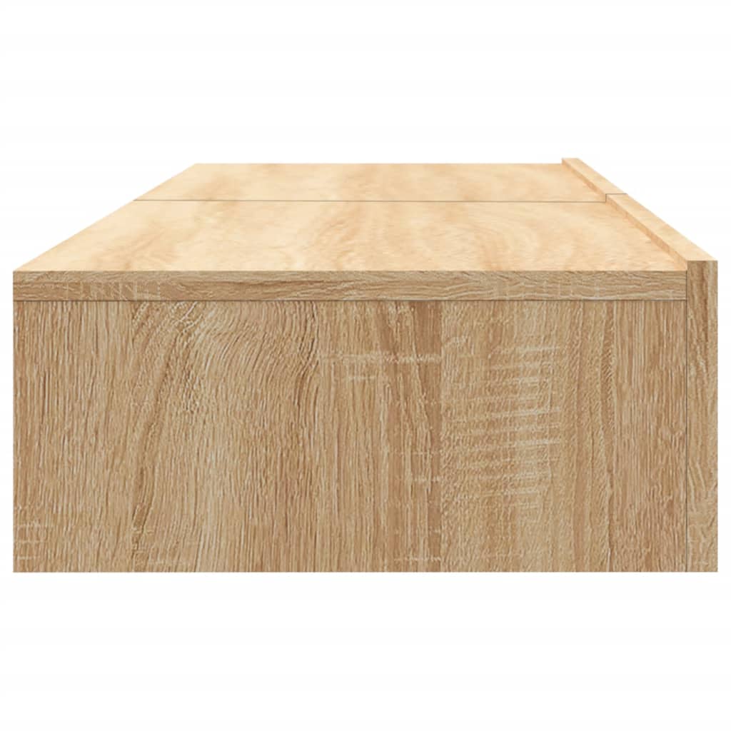 tv-borde 2 stk. med LED-lys 60x35x15,5 cm sonoma-eg
