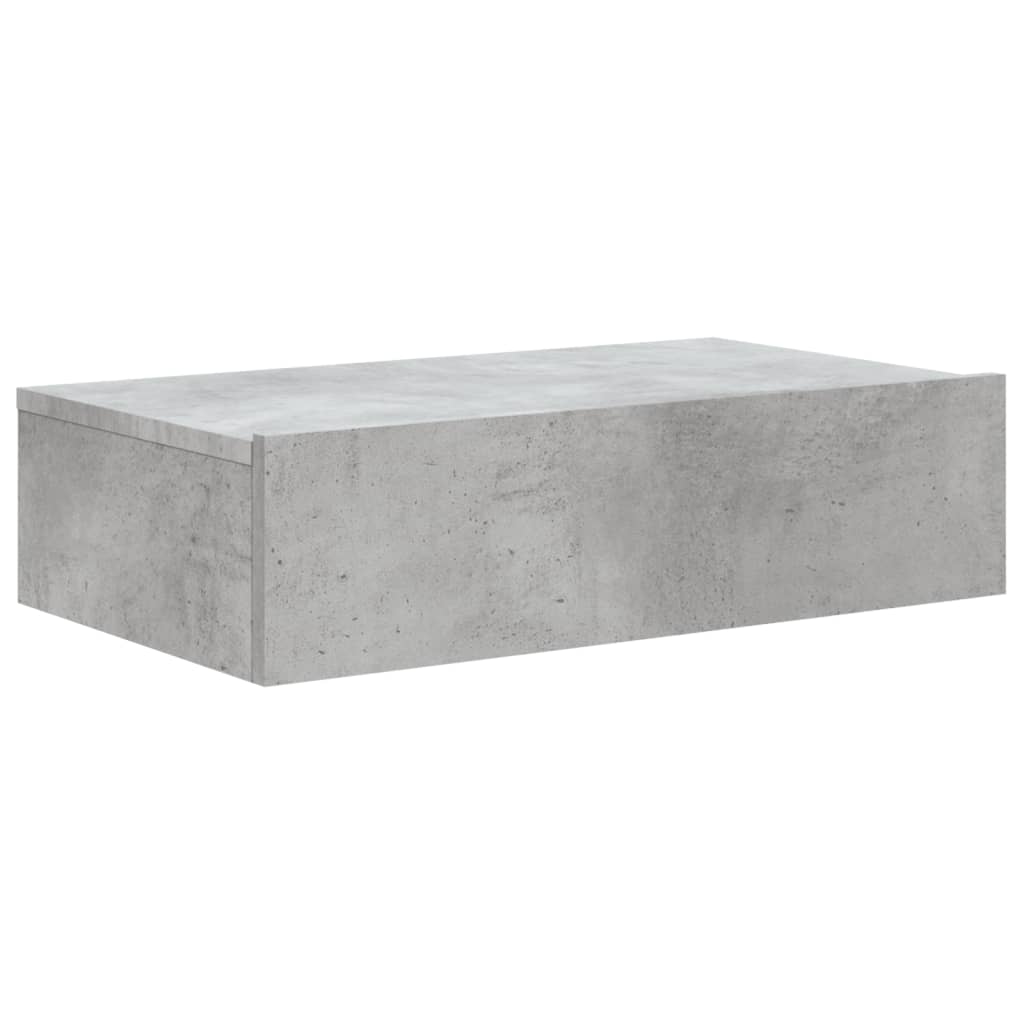tv-bord med LED-lys 60x35x15,5 cm betongrå