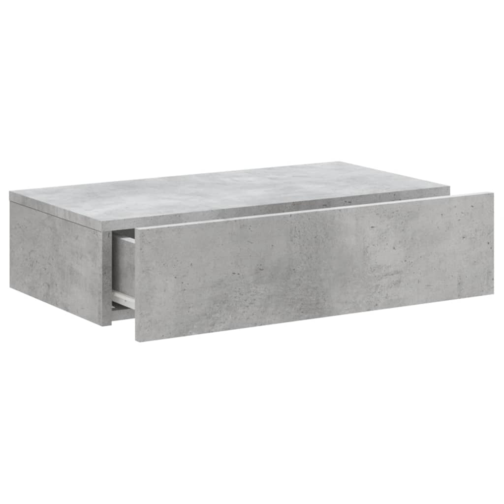 tv-bord med LED-lys 60x35x15,5 cm betongrå
