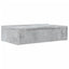 tv-bord med LED-lys 60x35x15,5 cm betongrå