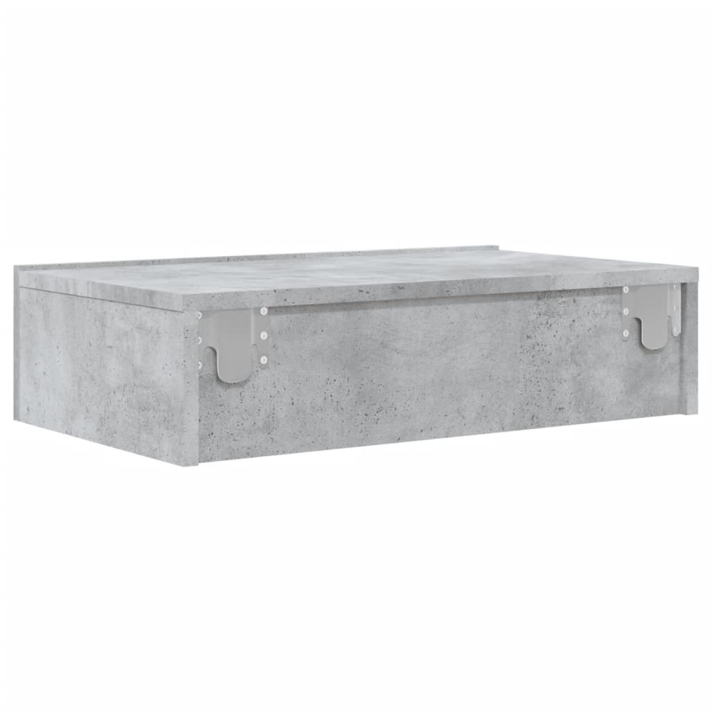 tv-bord med LED-lys 60x35x15,5 cm betongrå