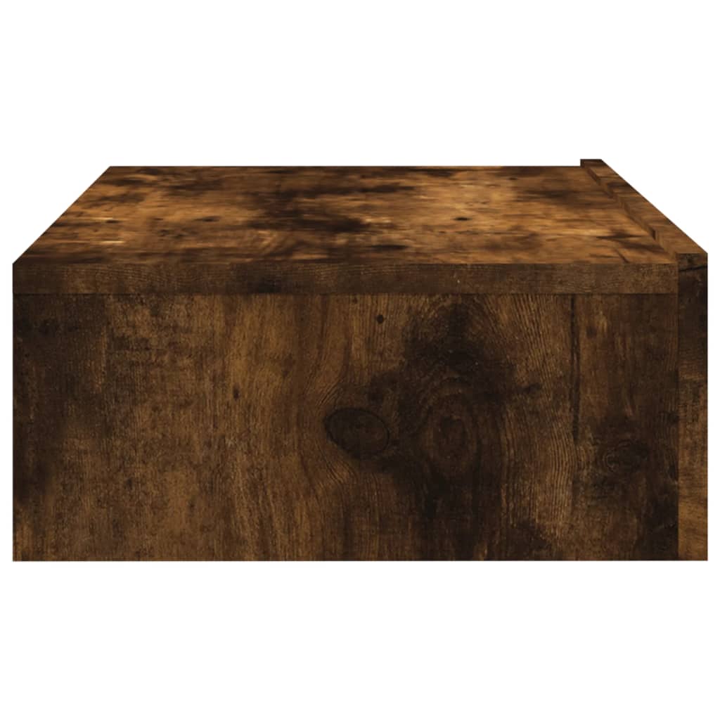 tv-bord med LED-lys 60x35x15,5 cm røget egetræsfarve
